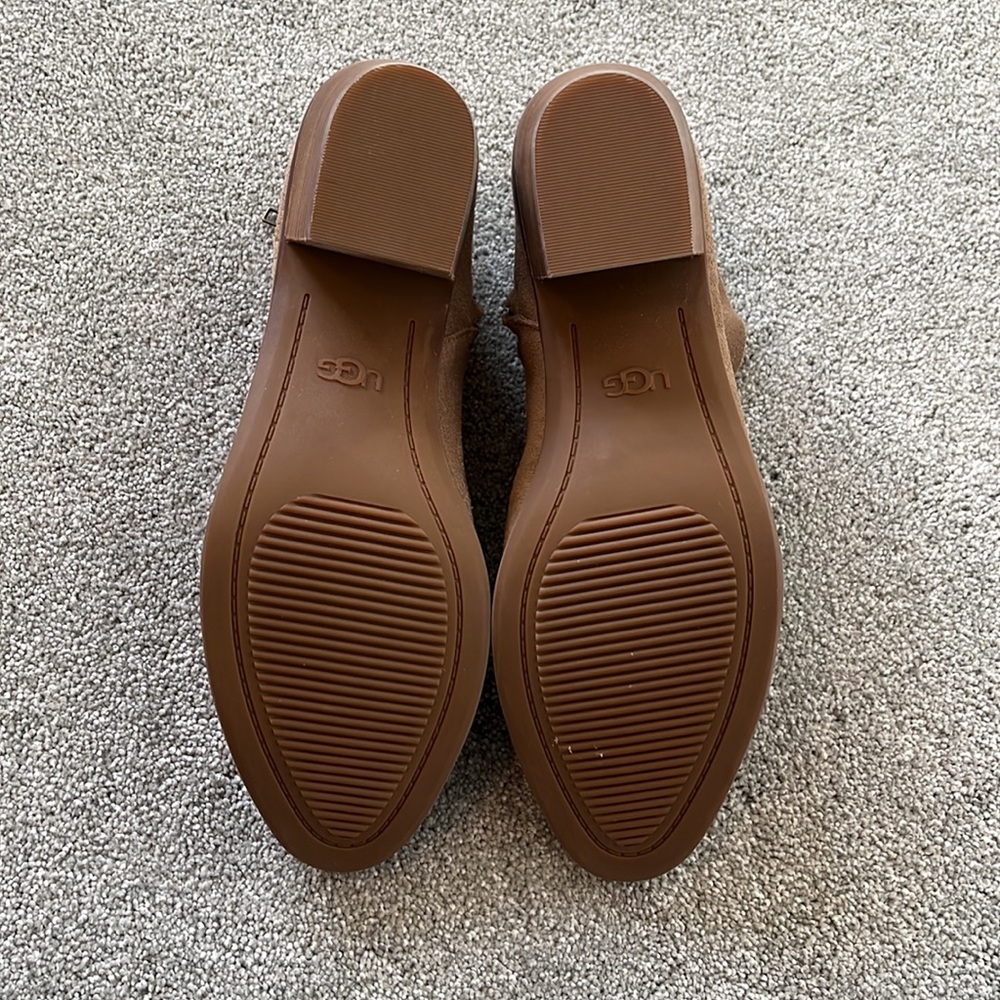 Ugg Tan Suede Zip-Up Bootie - Picture 7 of 8